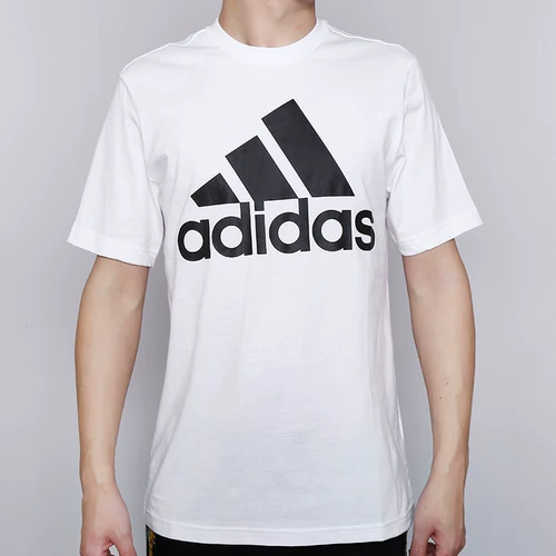 Adidas, летняя трикотажная дышащая спортивная футболка с круглым воротником для тренировок, короткий рукав, сезон 2021, с рукавом, для бега