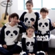Đồ ngủ trẻ em flannel mùa thu và mùa đông một gia đình ba mẹ con gái phù hợp với gia đình trẻ em phù hợp với trẻ em san hô lông cừu dịch vụ nhà
