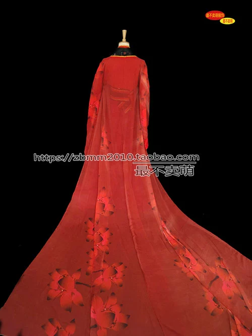 sen nặng váy đỏ trang phục cos đuôi lớn tuyệt đẹp nam cosplay trang phục dặm xa xưa rượu rực rỡ HL