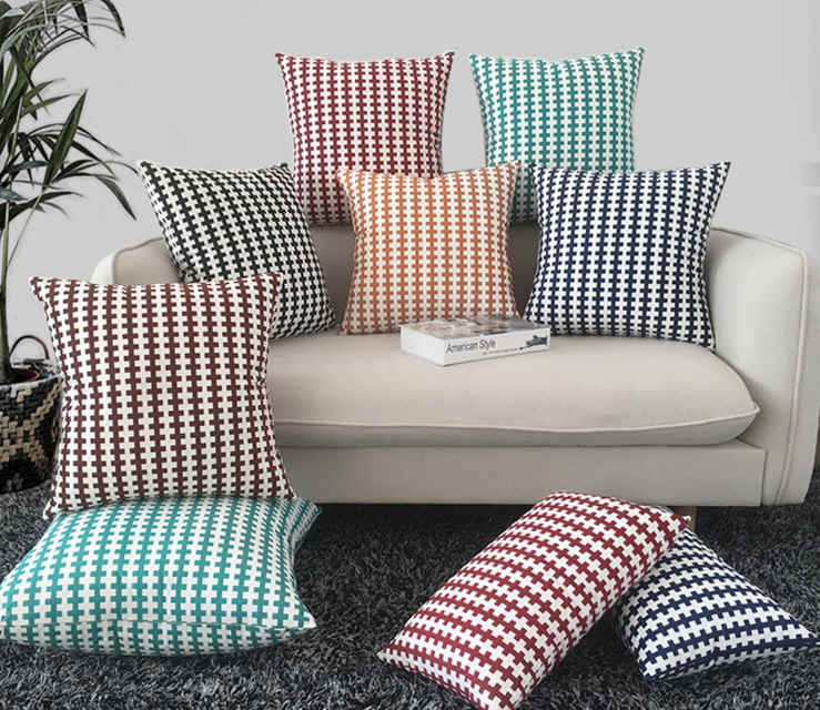 Brief Modern Home Hotel Sofa Bed Head Holding Pillow Back Cushion Super Soft Car Seat Leaning Pillow Rectangular Waist Pillow