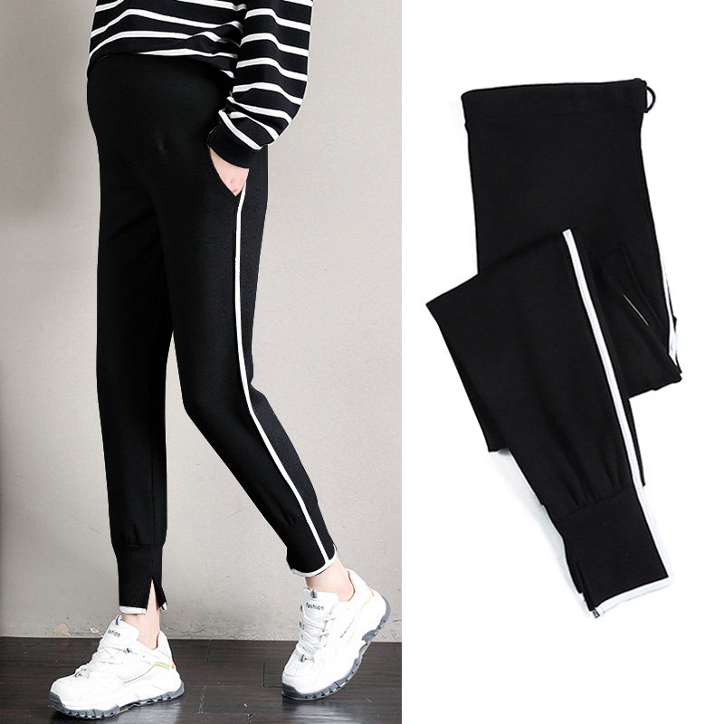 2021 Pregnant Women Pants Dress Outwear Pants Fashion Fall Casual Sports Pants Thin bunches Pants Feet Long Pants Tide Moms