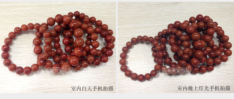 Donghai Shijia South Red Bracelet Nữ Nam Nam Red Agate Full Meat Flame Hoa văn Cặp đôi Crystal SpongeBirth vòng tay gỗ trầm hương