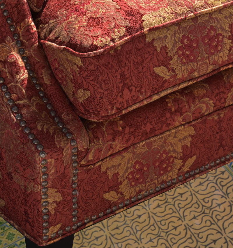 Импортная ткань, диван, красная роскошная подставка для ног для гостиной, в американском стиле, увеличенная толщина 