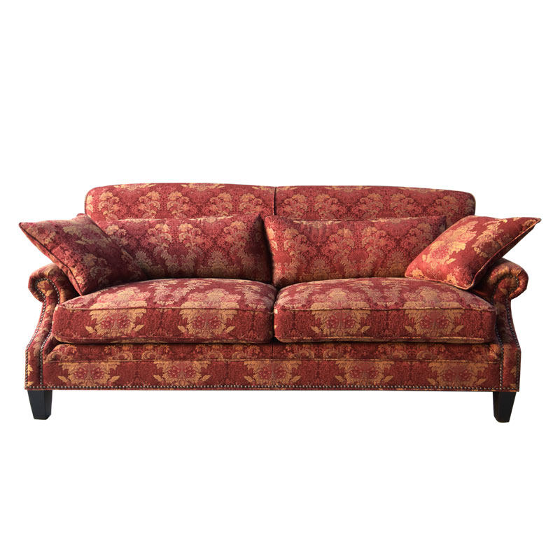 Импортная ткань, диван, красная роскошная подставка для ног для гостиной, в американском стиле, увеличенная толщина 