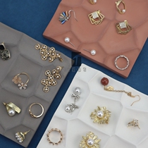 Jewelry Display Tray Jewelry Earrings Ring Shooting Props Hem DISPLAY CLEAR CEMENT PALLET ORNAMENT CONTAINING PAN