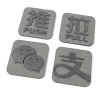 Nordic Cement Glass Door Push Ramen Card Logo logo Alipay WeChat sticker hotel office Shop Hints Cards