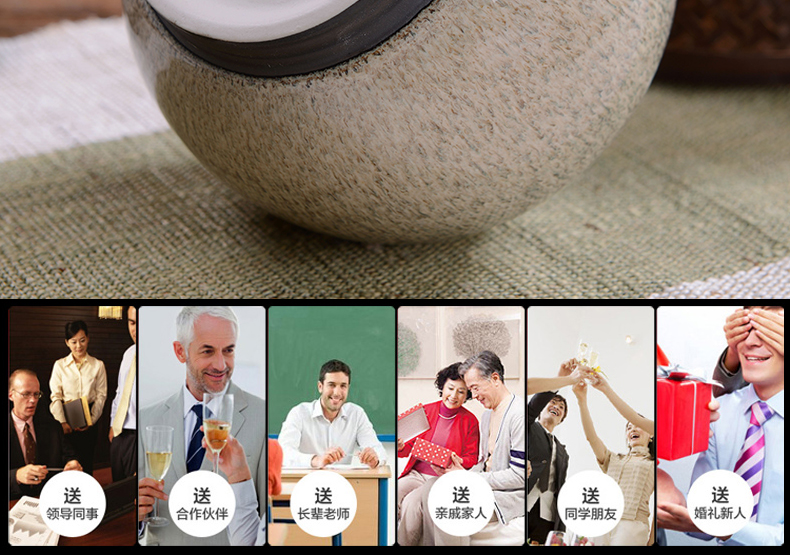 Large household storage tanks in jingdezhen up caddy fixings ceramic seal box of pu - erh tea, green tea caddy fixings