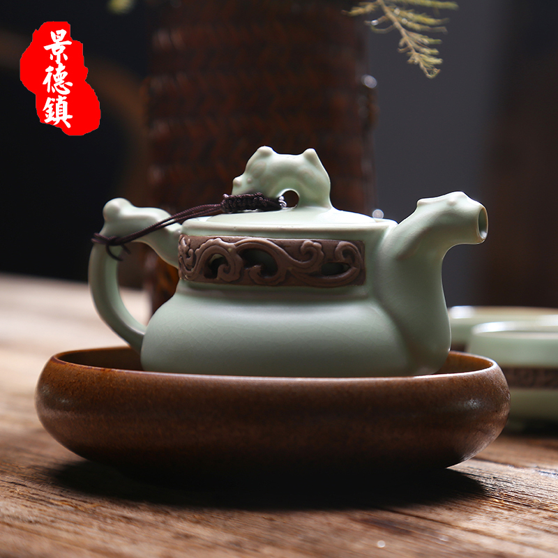Jingdezhen eslite manual tea set your up kung fu tea set a complete set of equipment to the open piece of ice to crack tea sets tea cup teapot