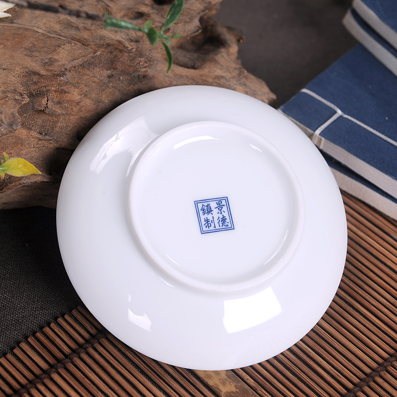 Open the slice tureen tea pot of tea bowl of tea set three to bowl of jingdezhen blue and white porcelain ceramic sample tea cup to tea cups