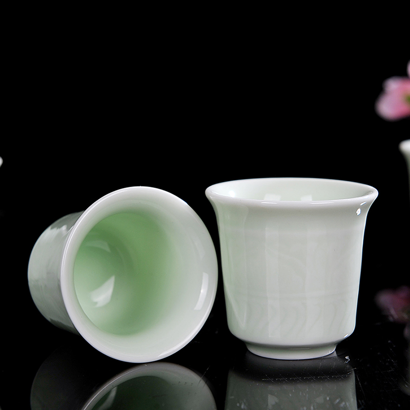 Jingdezhen ceramic liquor liquor wine longquan celadon home burn hip flask glass tray kit gift set