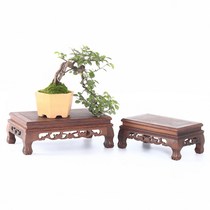 Chicken wing wood tiger feet square base mahogany carving ornaments crafts bonsai fish tank Home solid wood wooden tray