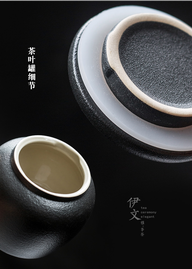 Evan ceramic kung fu tea set Japanese portable crack cup with caddy fixings contracted travel tea set outside