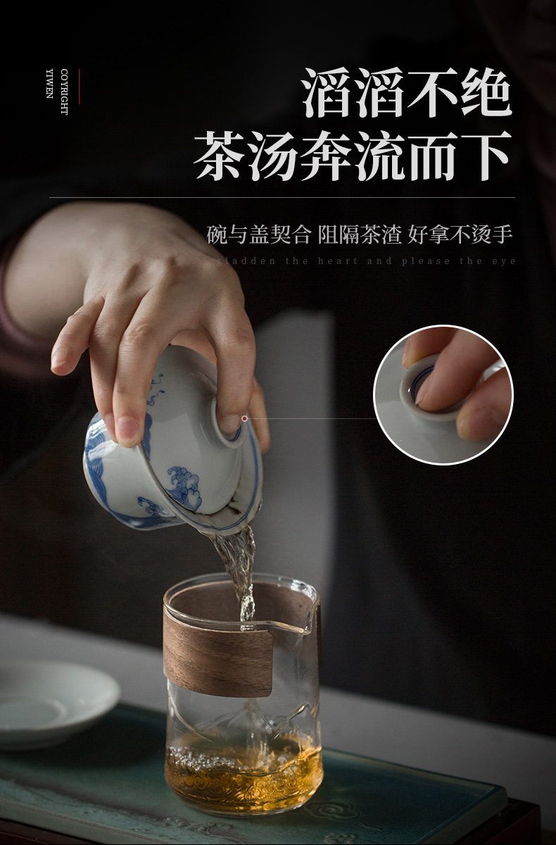 Evan ceramic empty sea tea set household contracted tureen tea caddy fixings dry tea tray of a complete set of gift box