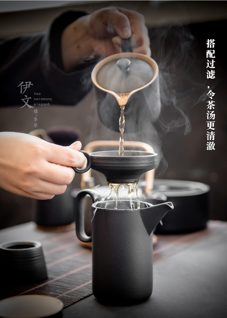 Evan ceramic kung fu tea set household contracted the teapot tea to wash to the Japanese tea taking of a complete set of tea cups gift boxes
