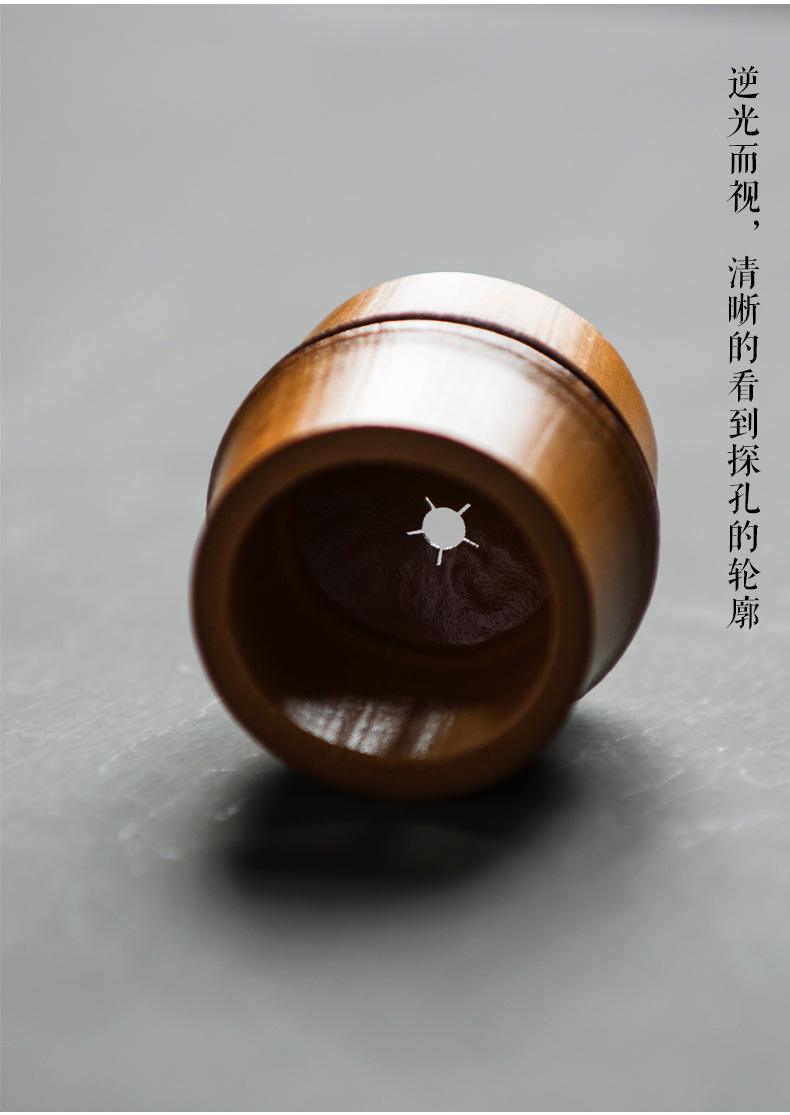 Nồi than cũ phủ tre làm thủ công vỏ tre Kung Fu bộ phụ kiện màu tím cát che trà lễ sáu quý ông trang trí bộ trà đạo