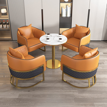 Nordic Light Lavish Talks Table And Chairs Tea Table Combination Sales Office office Guests Home Sofa Balcony One Table Four Chairs