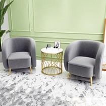 Nordic Minimalist Light Lavish Single Sofa Chair Modern Cloth Art Casual Chair Mesh Red Ins Designer Sloth Sofa