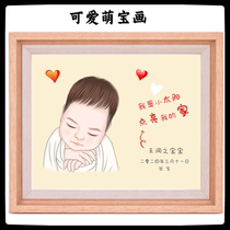 Fetal Hair Painting Beijing Door-to-door Making Fetal brush Baby Newborn Hair Haircare Baby Commemorative Dragon Year Birth and Fetal Hair Painting