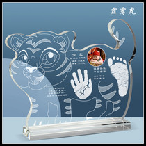 Hands Feet Print Tiger Year Crystal Hand Foot Print Tire Hair brush Hair Stamp cord Chapter Beijing door-to-door haircut Perak tiger