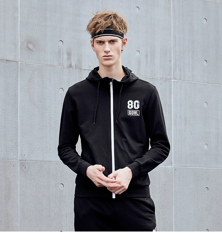 Bộ đồ thể thao nam Jordan 2018 thu đông 2018 Quần áo thể thao nam mới trùm đầu áo len cardigan hai dây bộ adidas nam mùa đông