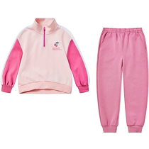 Jordan childrens clothing girls suits spring and autumn 2024 new childrens sportswear middle and large childrens fashionable autumn clothes trend