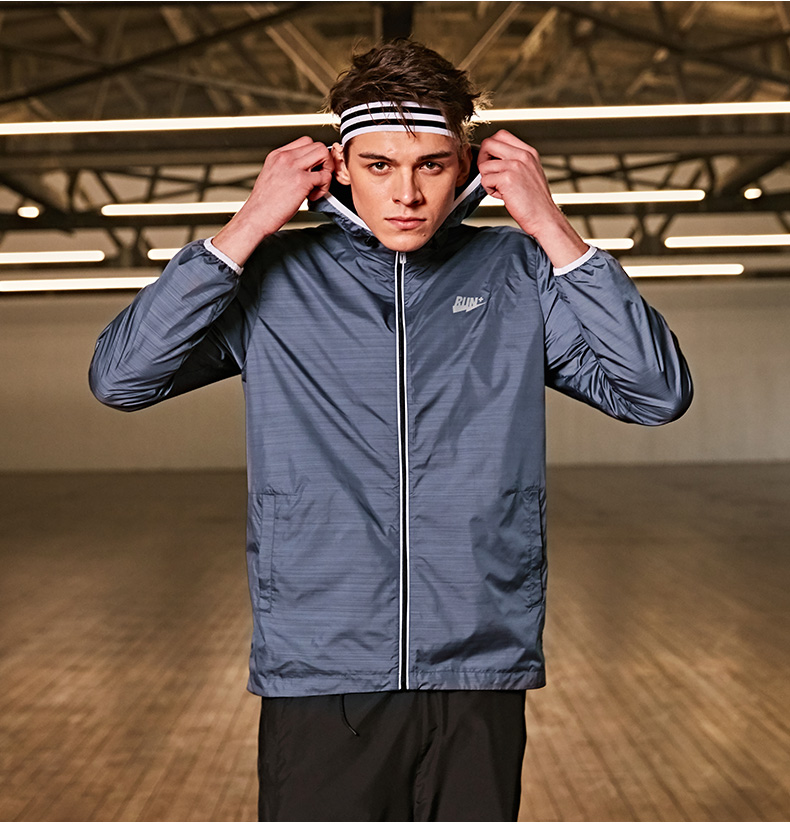 Jordan nam 2018 mùa xuân mới thể thao áo gió dệt áo khoác trùm đầu windproof ngoài trời áo khoác giản dị áo len áo khoác gió nam cao cấp
