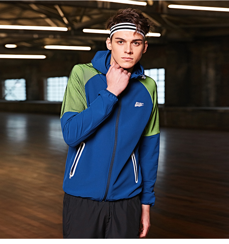 Jordan của nam giới thể thao áo gió 2018 mùa xuân mới áo thể thao trùm đầu cardigan đơn áo gió windproof áo khoác bộ gió nam