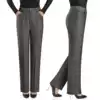 Autumn and winter new middle-aged women's pants high-waisted mom pants straight pants middle-aged women's trousers casual versatile trousers