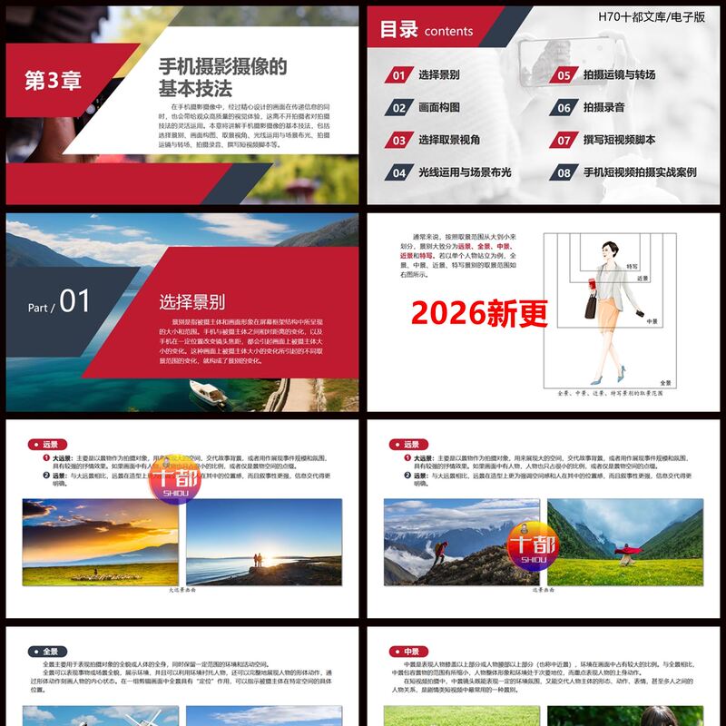 2026 Mobile Phone Photography, Video Shooting, and Short Video Editing Production: Camera Movement and Transition Skills Ppt Courseware 311-Page Lesson Plan