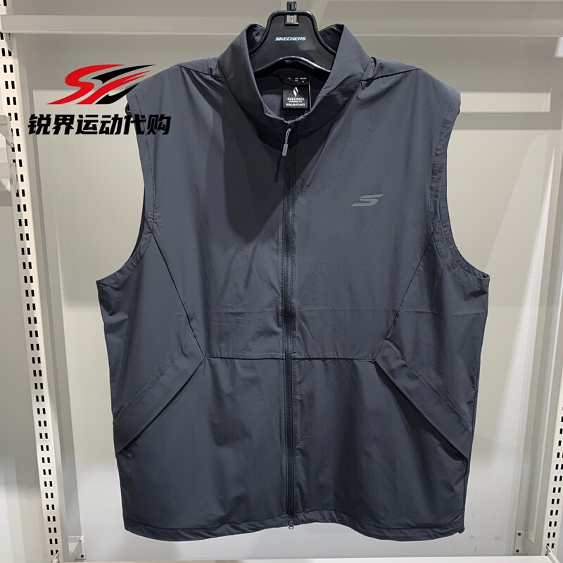 Skechers 2026 Summer Men's Anti-Uv Ice Skin Heat-Blocking 3A Antibacterial Woven Vest P326M028
