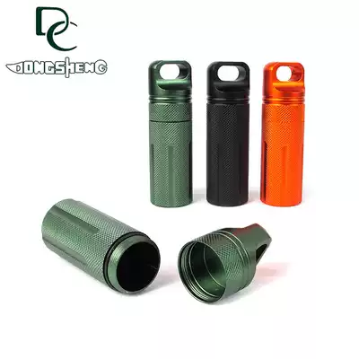 Aluminum alloy fully sealed EDC waterproof tank outdoor survival equipment waterproof warehouse flat head waterproof storage box medicine bottle