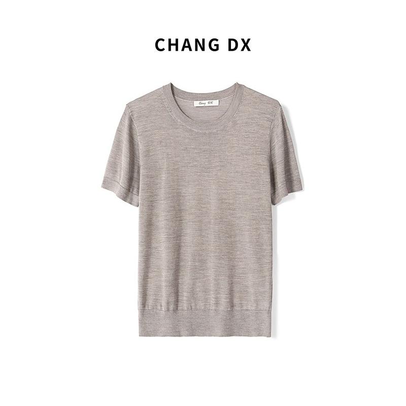 Changdx Silk Short-Sleeved T-Shirt Knitwear 118