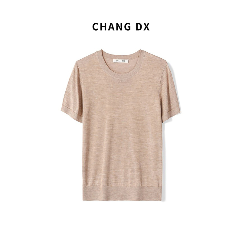 Changdx Silk Short-Sleeved T-Shirt Knitwear 118