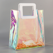 Laser Phantom Bag Transparent Pvc Waterproof Shopping Bag Mesh Red Companion Gift Bags Makeup Bag Manufacturer Direct Marketing Logo