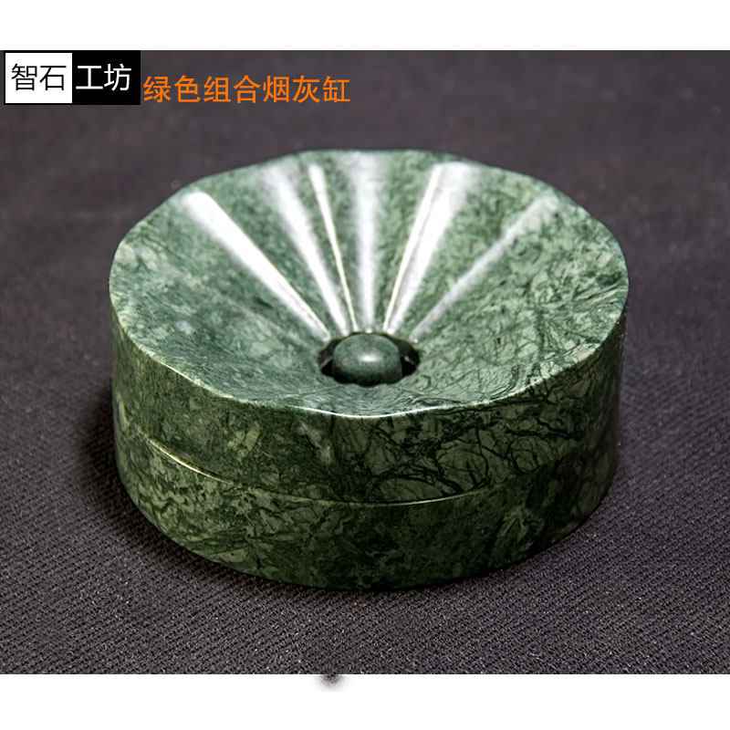 Nordic ins personality marble ashtray ornaments creative light luxury trend household round double ashtray