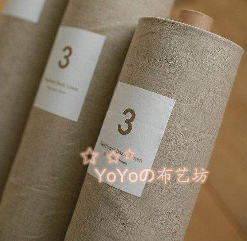 3#Cotton linen fabric plain linen cotton handmade home fabric DIY fabric sofa pillow linen 155cm wide