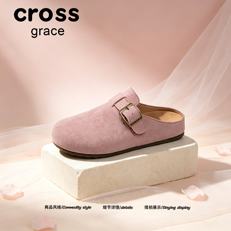 【Girly Heart Explosion】Crossgrace Pink Birkenstock-Style Slippers for Women, Summer Outdoor Wear, Versatile Commuting Lazy Slippers 【Girly Heart Explosion】Crossgrace Pink Birkenstock-Style Slippers for Women, Summer Outdoor Wear, Versatile Commuting Lazy Slippers