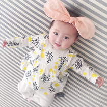Female Baby Conjoined Clothes Baby 4 Autumn Winter 5 Newborns 2 Nets Red Full Moon 1 Summer Clothes 0 Years 3 Months Princess Cute