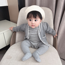 Infant childrens top clothes girls baby knitted cardigan outer suits childrens sweaters girls 1 year old 3 months spring and autumn clothes