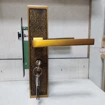 door lock indoor bedroom door lock American yellow ancient bronze solid wood door handle home mute door lock 777-12