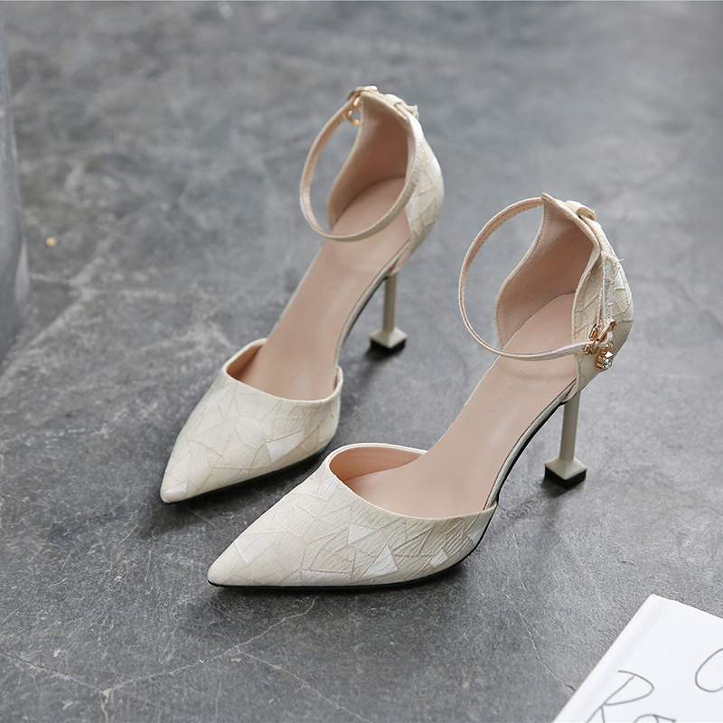 7cm Small Size High-Heeled Sandals for Women, Summer, Sizes 31, 32, 33, Small Pointed Toe, Stiletto Heel, Wide Feet, Large Size Women's Shoes 41-43