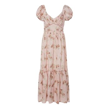 In Stock 60% off New York Brand Loveshackfancy Linen Rose Long Dress