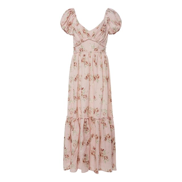In Stock 60% off New York Brand Loveshackfancy Linen Rose Long Dress