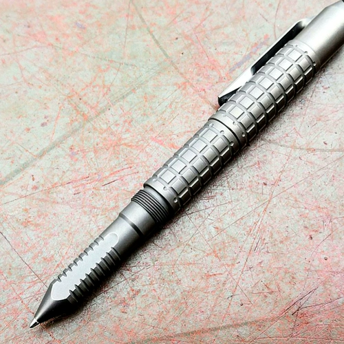 Bear Head Tool Pen Pen All -titanium сплав.