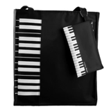 Пианино, вместительная и большая черная сумка на одно плечо для школьников для отдыха