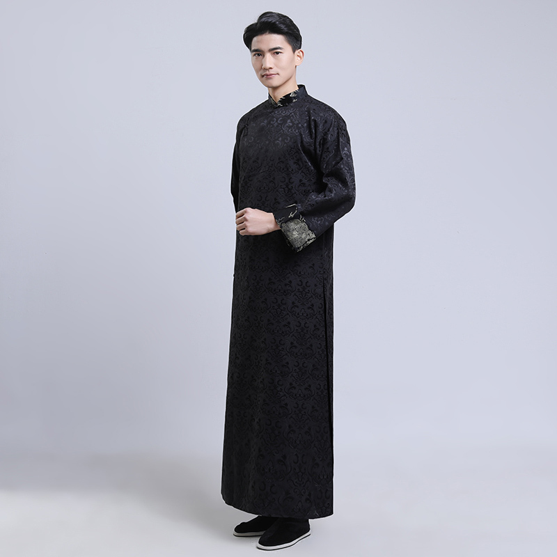 Crosstalk Clothing, Men's Republic of China Coat, Chinoiserie Chinoiserie Groomsmen Clothing, Embroidered Annual Meeting Performance Clothing, Robe and Mandarin Coat