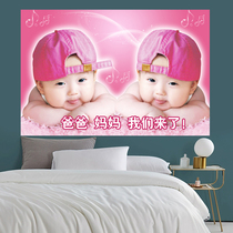 Cute and beautiful baby girl princess baby early childhood education poster making room bedroom wall sticker bb painting newborn baby painting
