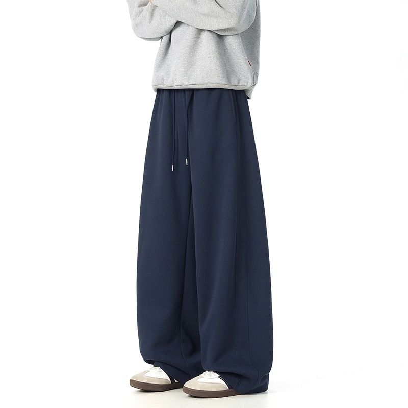 Sansenji Navy Blue Sports Sweatpants for Men, Spring and Summer American Style Thin Trendy Loose Straight-Leg Casual Pants
