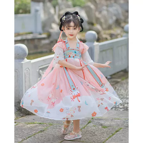 Ханьфу, юбка, детская летняя одежда, наряд маленькой принцессы
