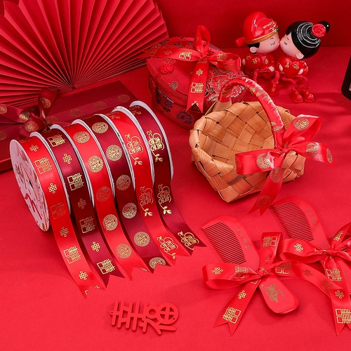 Свадебные принадлежности Daquan черт с красной веревкой красной ленточной ленточной лентой ленты